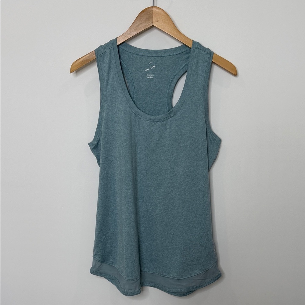 Head Women’s Blue Activewear Tank Top Mesh Hem Size Medium